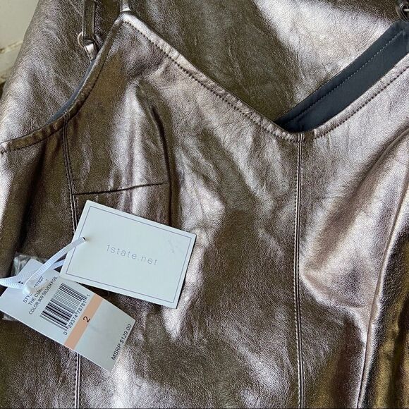The Curator Gold Metallic Vegan Leather 1.State Dress 2 - Picture 8 of 8